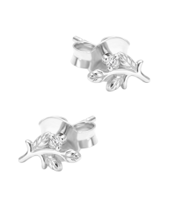 Little Leaf Silver Stud Earring STS-6744